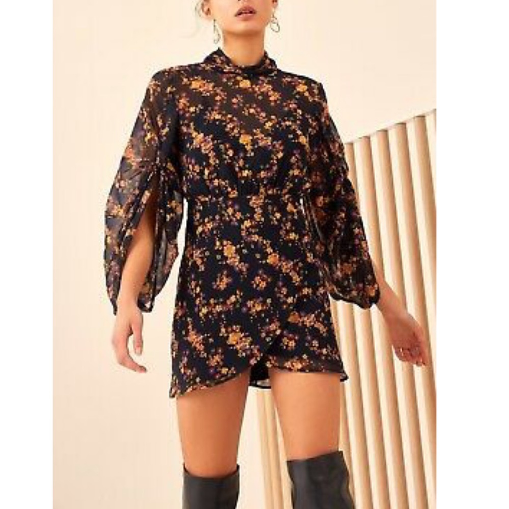 C/MEO Collective Heart Breaker Dress Ink NWT XS M